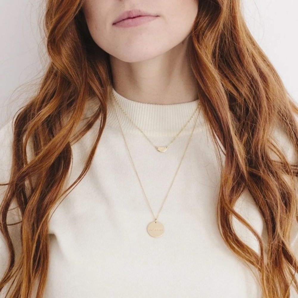“Enough” Minimalist Mantra Dainty Bohemian Gold/Silver Self-Love Charm N… - Picture 3 of 13